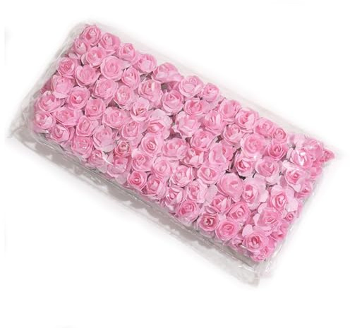 MINGZHE 144 Künstliche Rosen-Papierblumen, Zum Basteln, Mini-Rosen, Mini-Rosen, Mini-Kunstblumen, Papierrosen, Tischdekoration, Heim-Party-Dekorationen (B)
