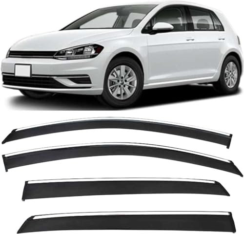 CaoYH Windabweiser Passend Für VW Golf 7 MK7/MK7.5 2014-2019 Autofenster Regenschutz Regenabweiser Deflektoren Regenabweiser Integrierte Deflektoren
