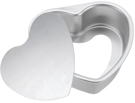 sourcing map Heart Shaped Cake Pan with Removable Loose Bottom 5 Cheesecake Aluminum Nonstick Layers Baking Pan for Wedding Birthdays Party Event