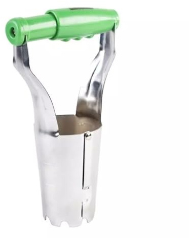 Plantador de bulbos 23cm mango corto - Bricomed. Ideal para plantar bulbos o semillas. Herramienta práctica y duradera