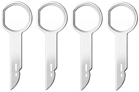 HABNI 4 Pezzi Chiavi Di Sblocco Per Autoradio Estrattore Chiave Di Smontare Autoradio Originale Compatibili Con Diverse Marche E Modelli