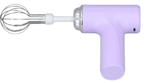 Electric Egg Beater Cordless Hand Mixer Handheld Whisk Stainless Steel Eggbeater,Egg Scrambler, Mixer, Rotating Semi Automatic Eggbeater For Making Cream (Purple)