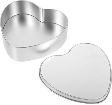 VALICLUD Kasten Pralinenschachtel in Herzform dekorativ Macaron-Boxen Plätzchenverpackung Keksdosen mit Deckel Kleine Boxesheart -Form Süßigkeiten Dosen Herzen Eisen