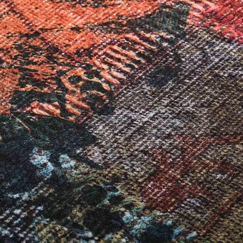 Eleganz Tapis patchwork lavable, 120 x 180 cm, antidérapant, 100 % polyester, idéal pour le salon et la chambre à coucher, durable et facile d'entretien