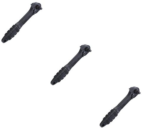 SHINEOFI 3 Pezzi Chiave per mandrino da trapano chiave per mandrino per attrezzo di serraggio Chiave a cricchetto a doppia faccia strumento per trapano acciaio Nero
