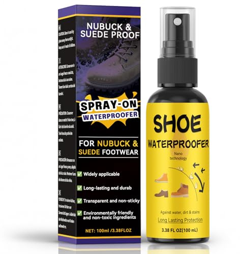 Galitoon Spray Impermeabilizante Calzado 100 ml, Bomba Impermeabilizante Zapato para Baloncesto, Cuero, Ante, Nubuck y Textil, Protección contra la Lluvia, Manchas y Sucio, Negro , 1