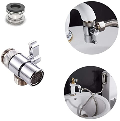 Deviatore Doccia a 3 Vie in Ottone Cromato, 1 Ingresso 2 Uscite