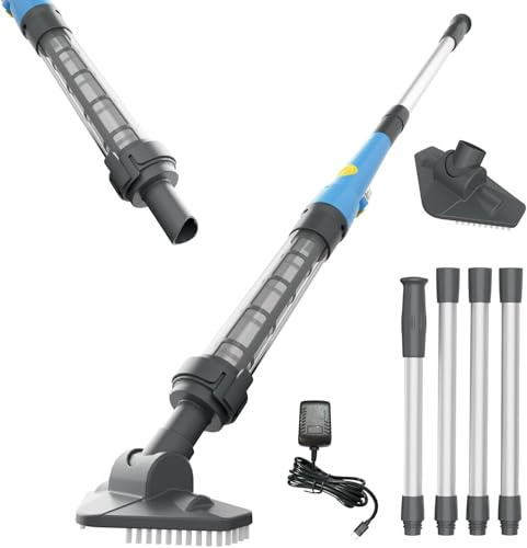 Poolsauger Akku Handsauger Whirlpool Sauger Kabelloser Pool Sauger, Tragbarer Spa-Staubsauger,160 cm Teleskopstange, Poolreiniger Ideal für Spas, Aufstellpool & Unterflur-Schwimmbecken