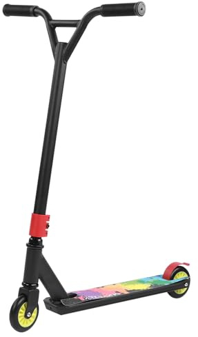 Monopattino Acrobatico Professionale per Adulti, Scooter in Lega di Alluminio con 2 Ruote Elastiche PU, Trasporto Portatile per Esterni, Forcella Frontale a Stampa Monopezzo ad Alt