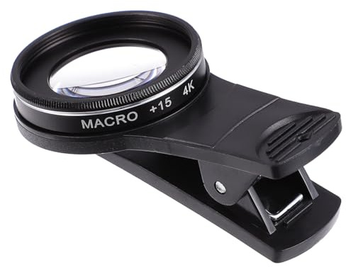 ELAYARD Obiettivo Macro per Cellulare 15x 37mm Lente Smartphone Clip Resistente All’usura e Anello Antiscivolo per Fotografia Macro a Distanza 3-6 Cm, Accessorio per Fotocamera Cellulare