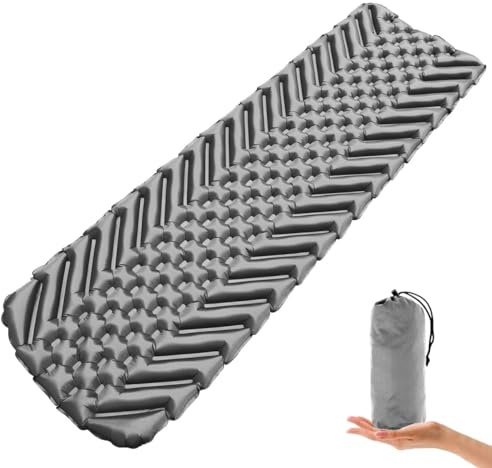 Sundom Isomatte Camping Outdoor Ultraleicht Camping Isomatte Aufblasbare, wasserdichte Faltbar Luftmatratze, Kleines Packmass Campingmatte Schlafmatten für Camping Wandern Sport Reisen Backpacking