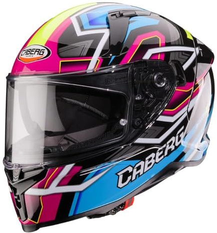 CABERG Avalon X Brama Integralhelm L in blau/rosa/gelb/schwarz