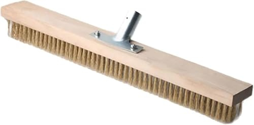 Cepillo De Escoba para Exteriores con Mango Largo, Cepillo De Alambre De Acero Inoxidable, Cepillo Industrial De Cerdas Cortas para Suelos, para Patios Y Caminos, Cerdas Rígidas., 1pc