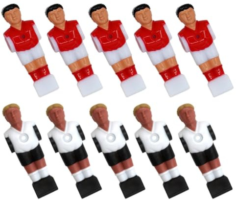 TEMPNAP 10 Figuras de Futbolín de Plástico, Accesorios para Futbolín Fáciles de Instalar, Reemplazo Duradero para Jugadores de Fútbol de Escritorio