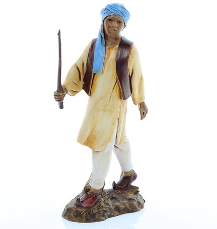 Moranduzzo Indischer Kamelreiter für Krippe 12 cm Maßstab 1:15 - Unzerstörbare Krippenfiguren - Stil 700', Handbemalt, Offizielles Produkt, Hergestellt in Italien, Bildhauer M. Landi