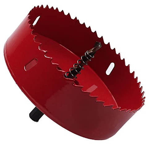 Utoolmart 120mm Bi-Metal Hole Saw M42 High Speed Steel Holesaw Blade 25mm Cutting Depth Opener Cutter Drill Bit with Triangular Handle for Wood Sheet Metal Plastic Fiberboard