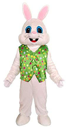 Het påskhare vuxen kostym kanin halloween maskot kostym maskeradklänning, som bild, en storlek
