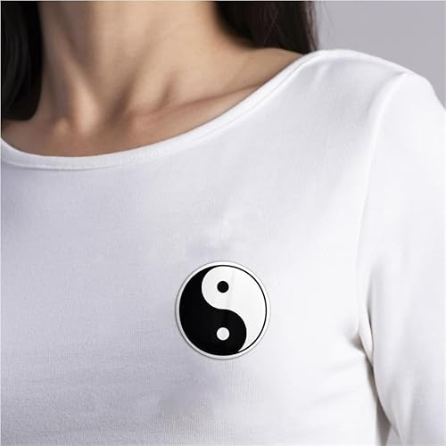 Hellweg Druckerei Button Anstecker Yin und Yang China Yoga Joga Harmonie Liebe Geschenk Idee Abzeichen Pin