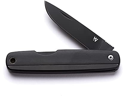 Whitby Pocket Knife, Stainless Steel Folding Knives Black Pakkawood Handle | Stylish High Performance, Non Locking EDC 2.25” Blade, Portable for Camping Hiking Backpacking