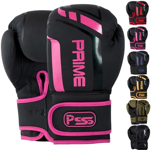 PSS PU Matt Leather Kids Boxing Gloves 4oz, 6oz, 8oz Punching Bag MMA Muay Thai for Fighting, Aggressive & Kickboxing Junior Sparring Junior Training Gloves 1025