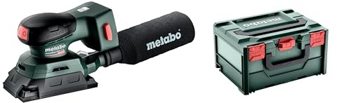 metabo Akku-Sander PowerMaxx SRA 12 BL - 12 V, 80 x 133 mm Schleifplatte - Brushless-Motor, kompakt & leicht, Drehzahlregelung, Staubbeutel, Softgrip, ideal für Holz & Metall - Inkl. Zubehör & metaBOX