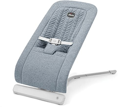 Chicco E-Motion Auto-Glider & Baby Bouncer, Motion-Sensing, Nature Sounds and Melodies, Cotton Seat Pad, AC or Battery Powered, Grey/Grey