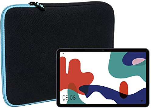 Slabo Tablet Tasche Schutzhülle für Huawei MatePad 10.4 Hülle Etui Case Phablet aus Neopren – TÜRKIS/SCHWARZ