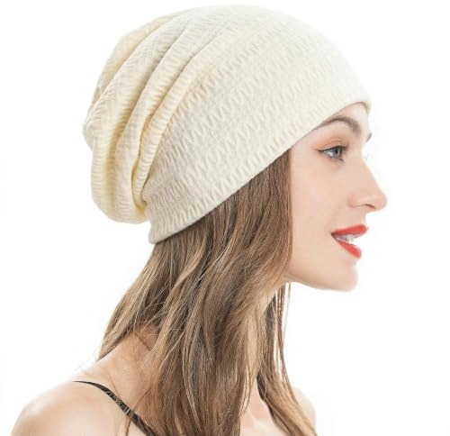 ZLYC Damen Sommer Slouch Beanie Leicht Chemo Strickmützen Weich Mütze | leichte atmungsaktiv