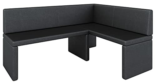 Eckbank Akiko Corner Bench - Eckbankgruppe für Ihrem Esszimmer, Küche modern, Sitzecke, Essecke. Perfekt für Küche, Büro und Rezeption. Solide und Starke Verarbeitung. (Soft 11, 196x142cm rechts)
