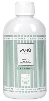 Muhà Profuma Bucato Concentrato per Un Profumo Persistente, 400ml fragranza Acqua Marina | Ideale per lavatrice o lavaggio a mano, Profumazione a Lunga Durata