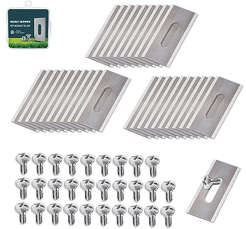 30piezas Cuchillas Robot De Césped Para Husqvarna, Cuchillas Robot Cortacesped, Cuchillas Para Husqvarna/Automower,Cuchillas De Acero Inoxidable (Color : Sliver)