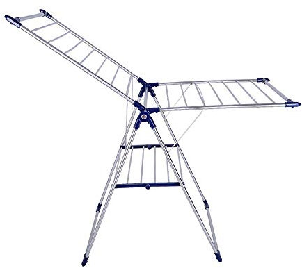 MAKIVI Tendedero de Ropa Plegable con alas, Espacio de Secado, Estante de Secado de Ropa, secador de Aire multifuncional-L153xW58xH95CM, Capacidad de Carga de 30 kg.Percha (Color : Azul) Marriage