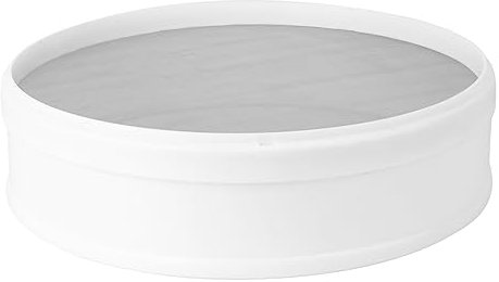 ABOOFAN 1Stk Mehlsieb aus Kunststoff handsieb rundes Mehlsieb sandsieb Küchengittersieb kuchen seven kue Filter Glasursieb feinmaschiges Sieb Knödel Maschengitter Metall Pasta Plastik Weiß