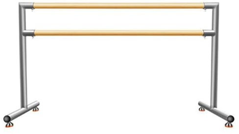 XAoSCd Tragbare Ballettstange, Höhe 105 cm, Freistehende Doppel-Tanzstange Für Zuhause, Fitnessstudio, Tanzen, Dehnen, Ballettstange, Fitness, Stretch, Ballettstange (Natur, 150 cm)