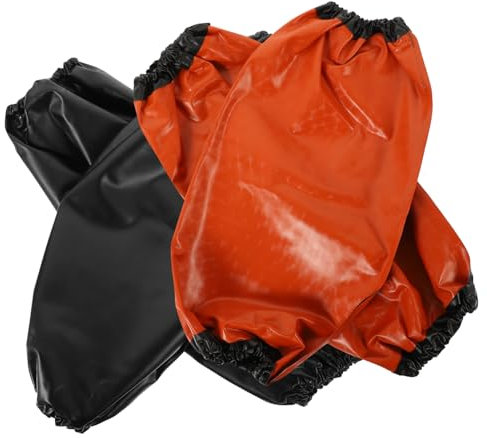 Homoyoyo Waterproof Arm Sleeves Covers Oil-proof Kitchen Oversleeves Protective Pvc Sleeves 2 Pairs for Cooking and Work