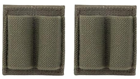 2 Stuck Schrotflinte Patronentasche,Taktische Schrotflinten Patronenhülsenhalter,2 Kolben Patronen Shell Halter, Jagd Patronenetui Munitionstasche,Munitionsträger Magazin-Patronentasche(grün)