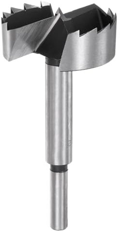 HARFINGTON Forstner - Broca Forstner de acero de alta velocidad de 75 mm de diámetro con vástago redondo para madera dura, madera blanda, madera contrachapada de plástico, herramienta de corte de