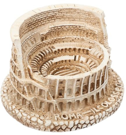 SOLUSTRE Ornamenti Romani Colonna Ornamento Dell'acquario Arredamento Figurina Decor Del Serbatoio Di Pesce Decorazione Del Serbatoio Del Pesce Piccolo Edificio Romano Resina Beige