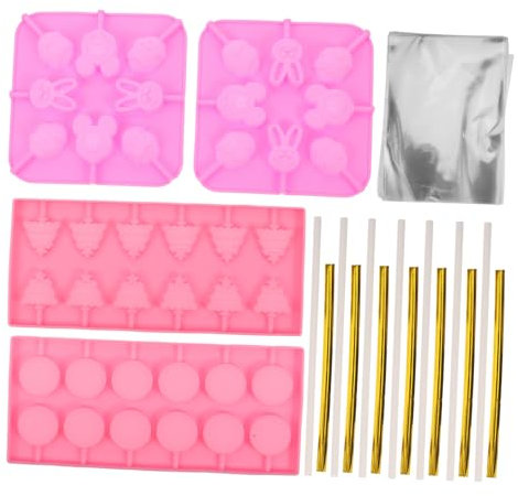 Moule à Sucettes de Noël en Silicone, 1 Set, 7 Pièces