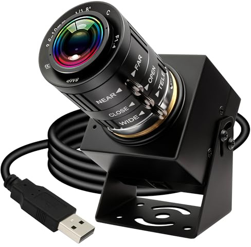 IEights 12mp USB Camera Variable Focus Webcam for Computer 1080P 120fps Manual Zoom Lightburn Camera High Speed 3.6-10mm 3X Zoom USB2.0 PC Cam Varifocal USB Security Webcamera for Video Conference