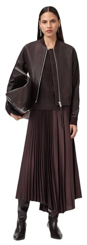 AllSaints Orten Bomber Jacket Giacca in pelle Donna