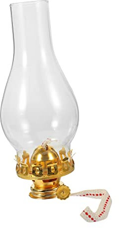 SOLUSTRE Öllampenbrenner Kerosin Lampensockel Aus Metall Mit Glasabdeckung Ersatz Petroleumlampenfassung Für Vintage Öllampe Geruchsfrei Und Langlebig Zubehör Für Antike Petroleumlampe