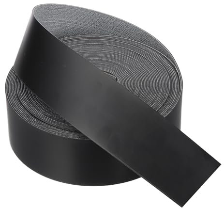 QUARKZMAN Nastro di bordatura nero 50 ft x 2-5/32 pollici Nastro in impiallacciatura preincollato per bordi di compensato flessibile con adesivo termofusibile per il restauro di mobili