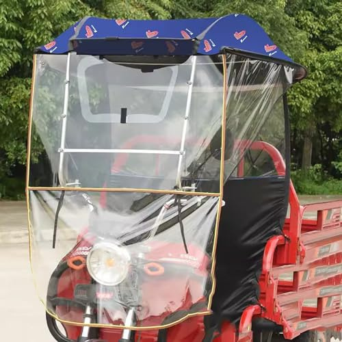 Waterproof Outdoor Shelter for E-Bike, Car, Motorcycle - Transparent Umbrella Canopy for Rain Protection and Storage