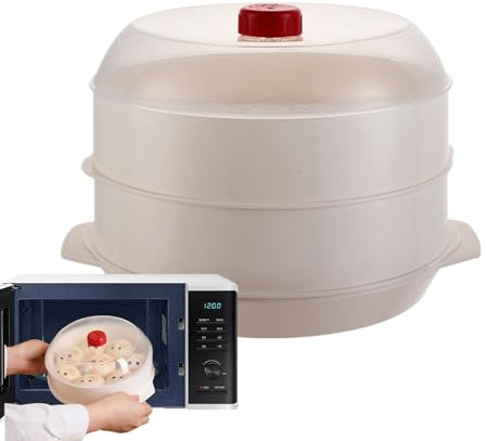 Dämpfer Für Kochen - Doppelseitiger Küchentopf Dampfgareinsatz,Dampfgarer Küche Reis Knödel Gedämpfte Brötchen Haferflocken Mikrowelle