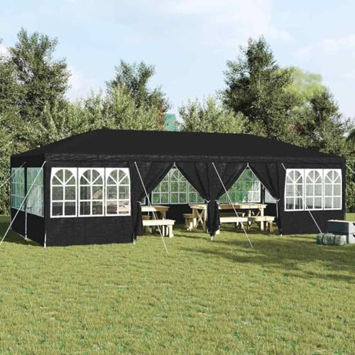 Qnhdfrt Partyzelt Anthrazit 8x4 Meter Großzügiges Gartenzelt mit Stahlgestell und UV-Schutz Robuster Pavillon für Outdoor-Events wie Hochzeiten und Gartenpartys