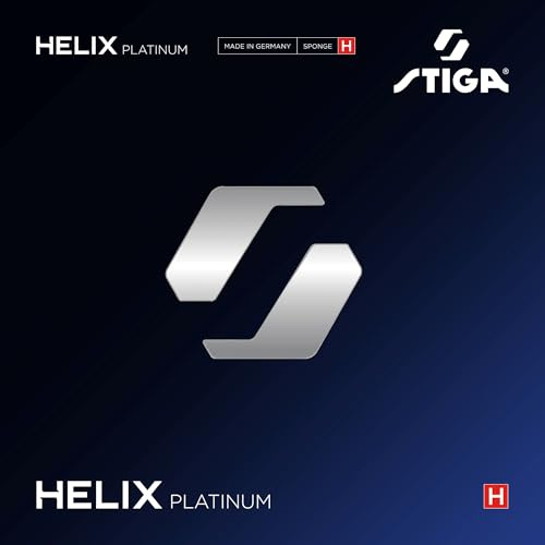 STIGA Helix Platinum H, 2.2mm Hard Sponge, Table Tennis Rubber for Maximum Speed, Spin & Precision, Competition Approved for Offensive Players, Black