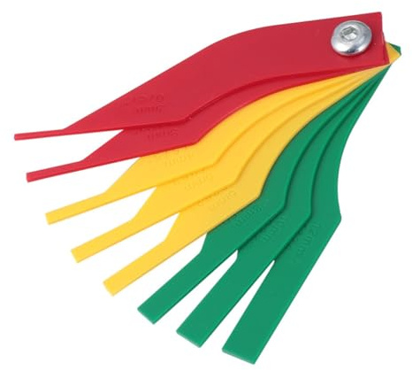 Cabilock 2pcs Car Brake Pad Scale Ruler Plastic Thickness Gauge Tester Professional Measurement Tool for Automotive Brake Pads