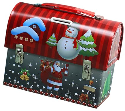 Limtula Latas De Galletas Navideñas con para Regalar Golosinas Lata Navideña Contenedor De Metal Decoración Navideña Latas con