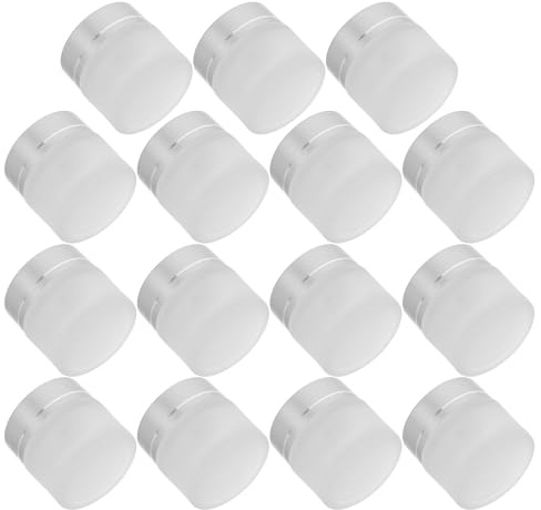IWOWHERO Pot de 15 Mini Pots Cosmétiques en Verre Dépoli 10G avec Couvercles Argentés pour Crème Visage à Lèvres et Lotion Corps Contenants Nomades pour Voyage et Soin Précis